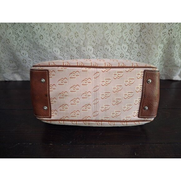 Dooney & Bourke Signature DB Double Handle Tote w/ Shoulder Strap-Pre-owned Good - Picture 3 of 10